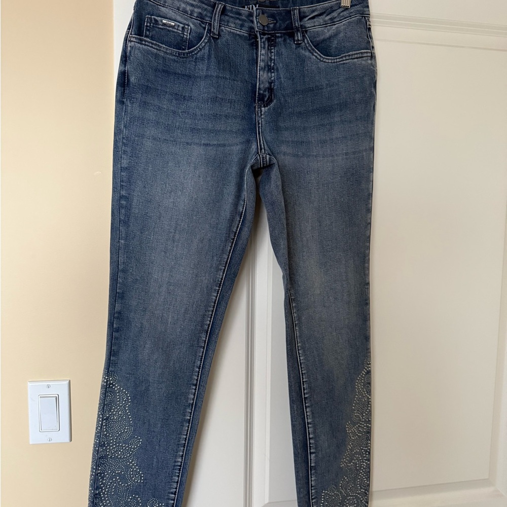 NWOT FDJ French Dressing Jeans Olivia Jewelled Slim Ankle Jeans